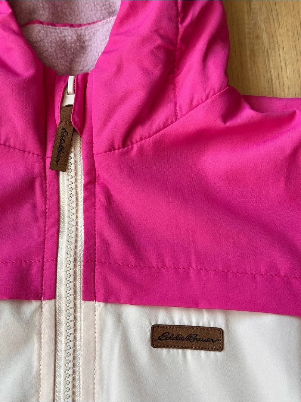 NEW Eddie Bauer Girls Colorblock Fleece Lined Jacket size 5